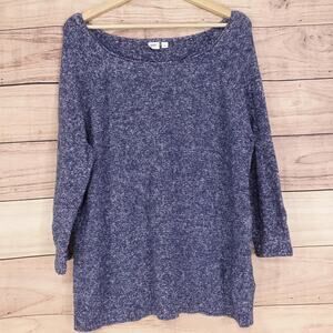 New! Gap Sweater Womens Large‎ Blue Boat Neck Knit Pullover Long Sleeve